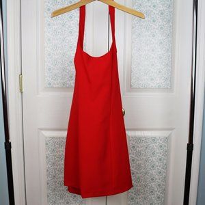 Vintage red halter dress